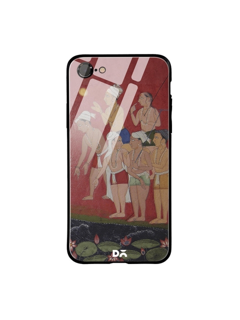 

DailyObjects Maroon & Beige Riverside iPhone 7 Glass Case