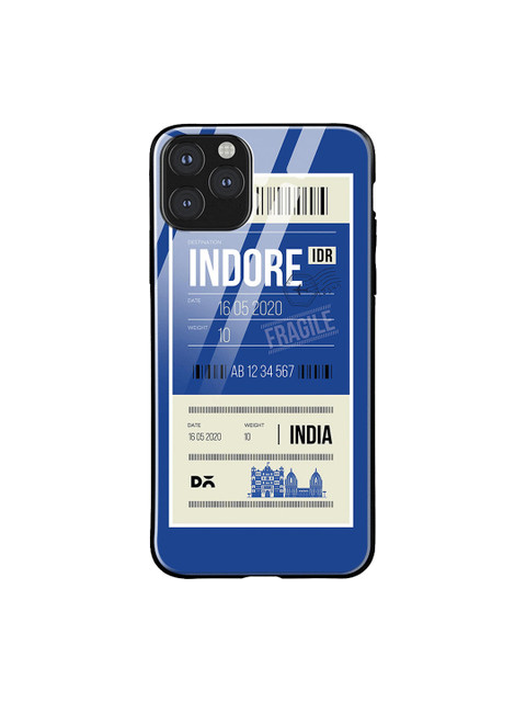 

DailyObjects Blue & White Indore City Tag iPhone 11 Pro Max Glass Case