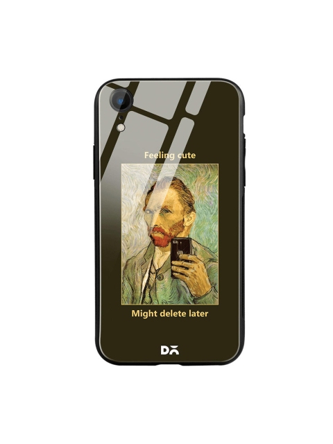 

DailyObjects Black & Yellow Feeling Cute iPhone XR Glass Case