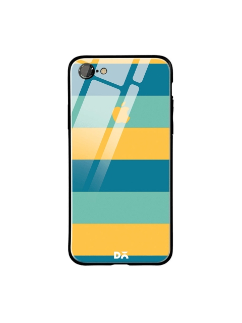 

DailyObjects Teal Blue & Sea Green Tropical Lines iPhone 7 Glass Case