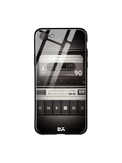 

DailyObjects Black & Grey Cassette Player iPhone 7 Glass Case