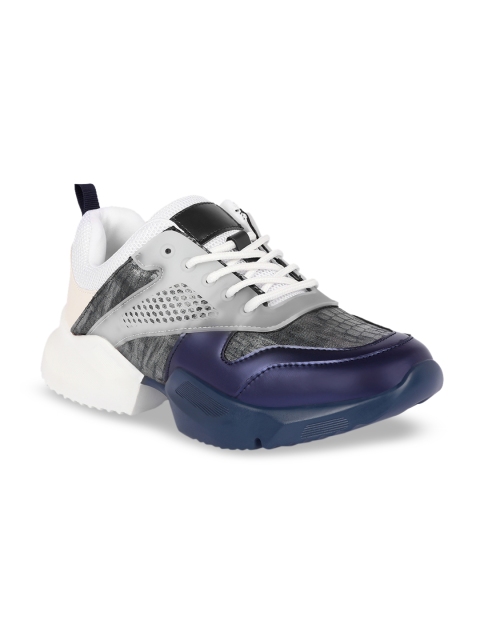 

Sole To Soul Women Navy Blue & Grey Colourblocked Walking Shoes