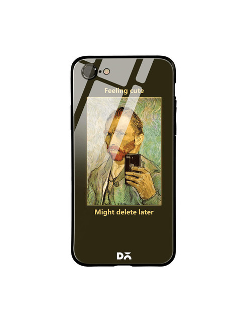 

DailyObjects Black & Yellow Feeling Cute iPhone 7 Glass Case