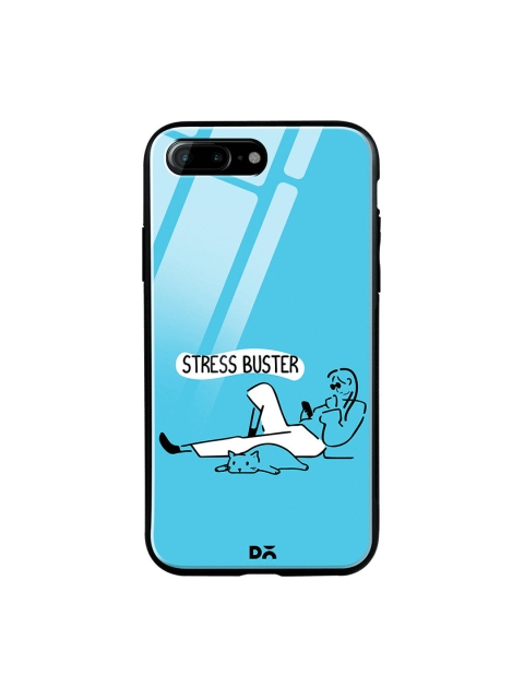 

DailyObjects Blue & White Stress Buster iPhone 7 Plus Glass Cover