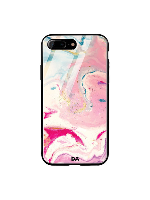 

DailyObjects Pink & Cream-Coloured Shades Of Marble iPhone 7 Plus Glass Case