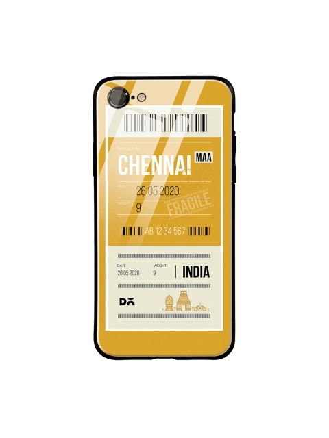 

DailyObjects Yellow & White Chennai City Tag iPhone 7 Glass Case