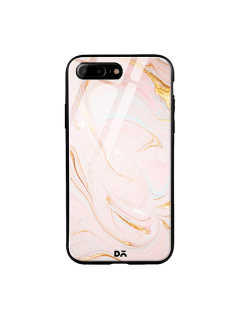 

DailyObjects Pink & Gold-Toned Magistic Marble iPhone 7 Plus Glass Case