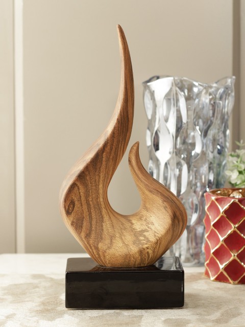 

Living Essence Brown & Black Ceramic Luna Spark Sculpture Showpiece