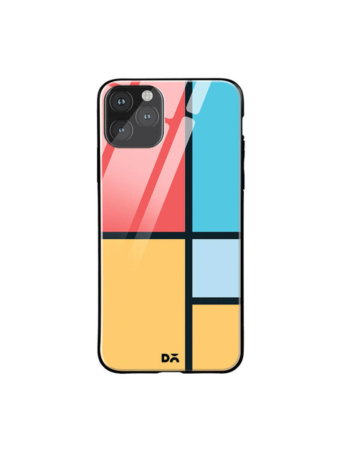 

DailyObjects Coral-Coloured & Yellow Window iPhone 11 Pro Max Glass Case