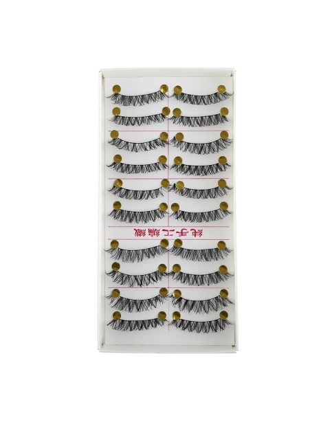 

Beaute Secrets Set Of 10 3D Criss Cross Reusable False Eyelashes, Black