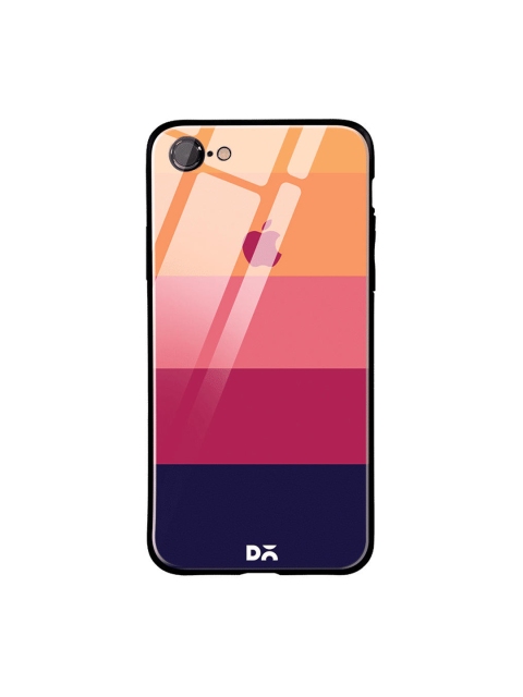 

DailyObjects Coral-Coloured & Blue Quin iPhone 7 Glass Case, Copper