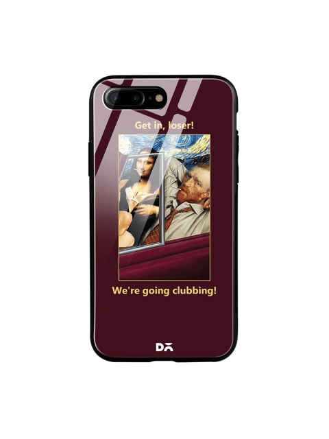 

DailyObjects Burgundy & Blue Clubbing iPhone 7 Plus Glass Case
