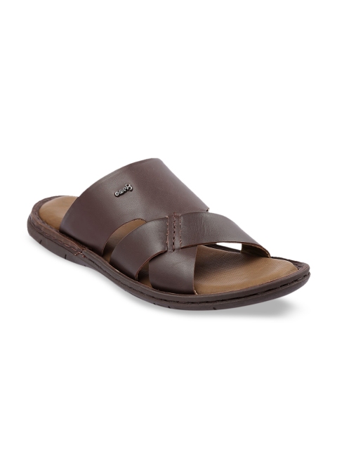 

one8 Select BY VIRAT KOHLI Men Tan Brown Solid Leather Comfort Sandals