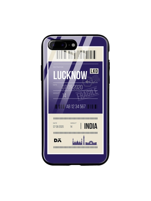 

DailyObjects Navy Blue & White Lucknow City Tag iPhone 7 Plus Glass Case