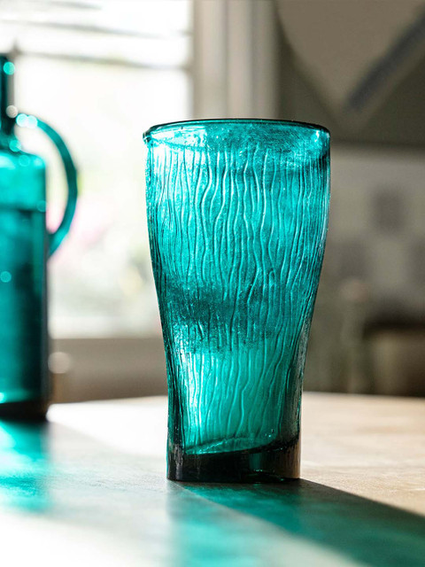 

ellementry Set of 2 Sea Green Solid Glass Tumblers