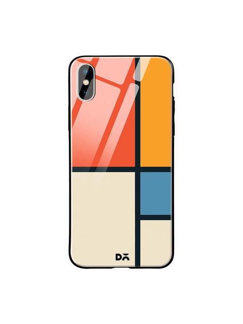 

DailyObjects Orange & Beige Window iPhone XS Glass Case