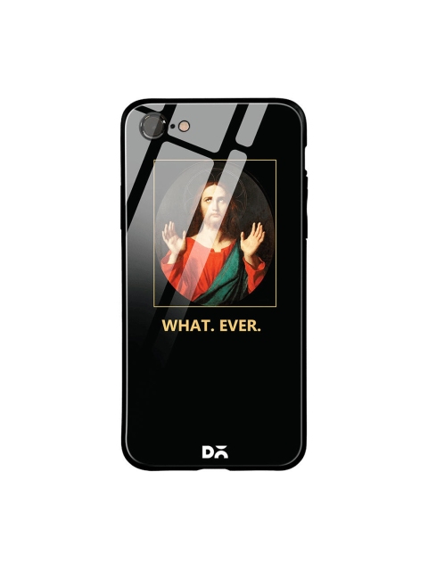 DailyObjects Black & Red What Ever iPhone 8 Glass Case Cover