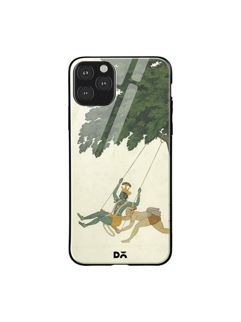 

DailyObjects Beige & Green Krishna Swings iPhone 11 Pro Max Glass Case