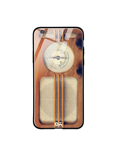 

DailyObjects Brown & Beige Wooden Radio iPhone 6 Glass Case