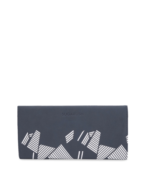 

Sugarush Blue Printed Clutch