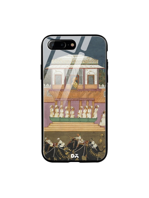 

DailyObjects Grey & Beige Royal Parade iPhone 7 Plus Glass Case