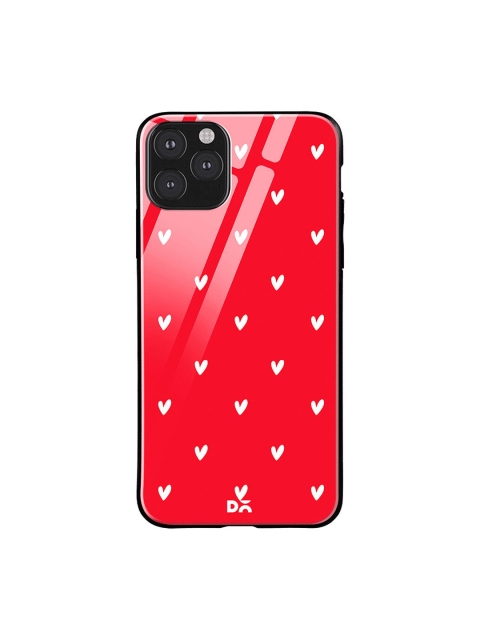 

DailyObjects Red & White Bundle Heart Scarlet iPhone 11 Pro Max Glass Cover