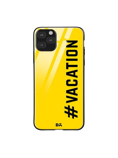 

DailyObjects Yellow & Black Vacationing iPhone 11 Pro Max Glass Case