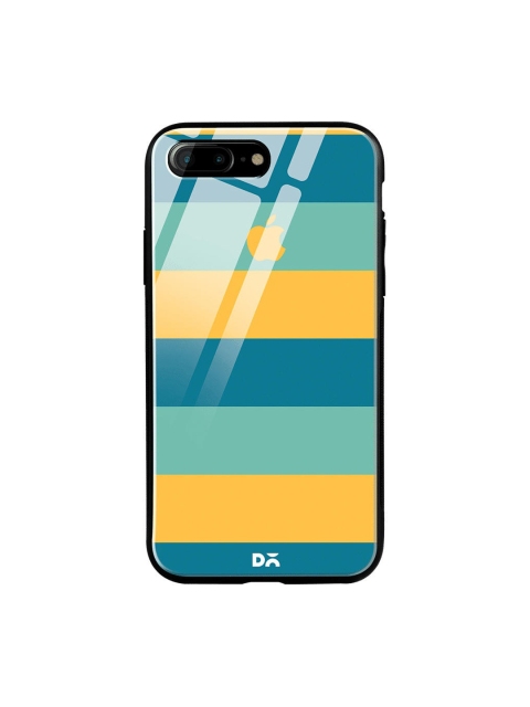 

DailyObjects Yellow & Blue Tropical Lines iPhone 7 Plus Glass Case