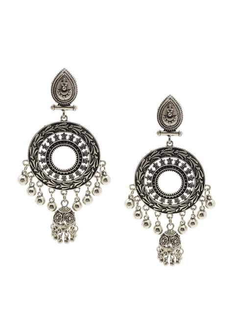 

Sia Art Jewellery Silver-Plated Circular Drop Earrings