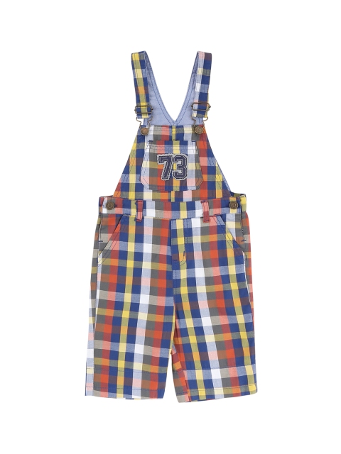 

Cherokee Boys Blue & White Checked Dungaree