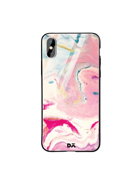 

DailyObjects Pink & Cream-Coloured Shades Of Marble iPhone X Glass Case