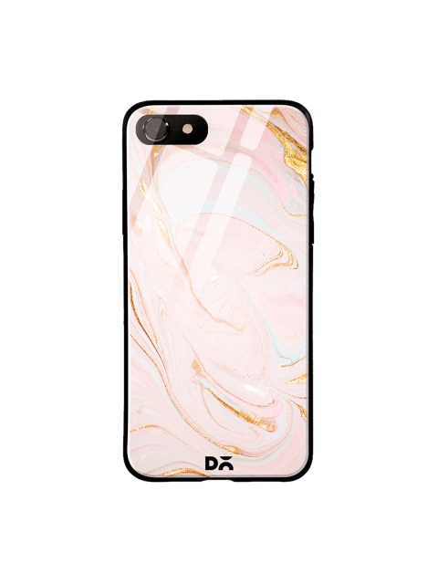 

DailyObjects Pink & Gold-Toned Magistic Marble iPhone 7 Glass Case
