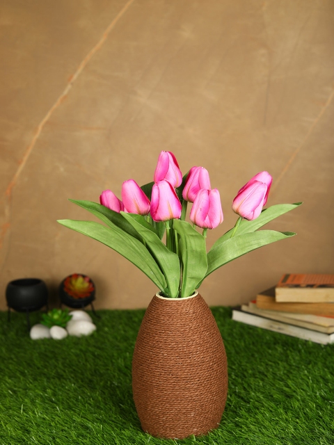 

PolliNation Pink & Green Beautiful Artificial Tulip Flower Bunch