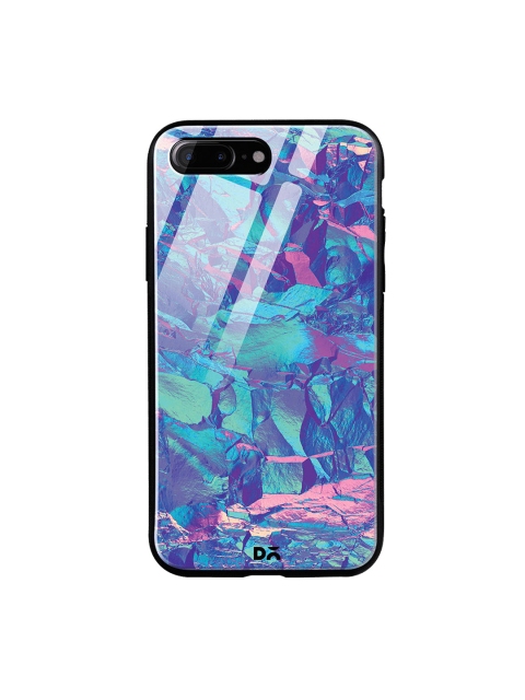 

DailyObjects Blue & Pink Frosted Holo Stone iPhone 7 Plus Glass Case