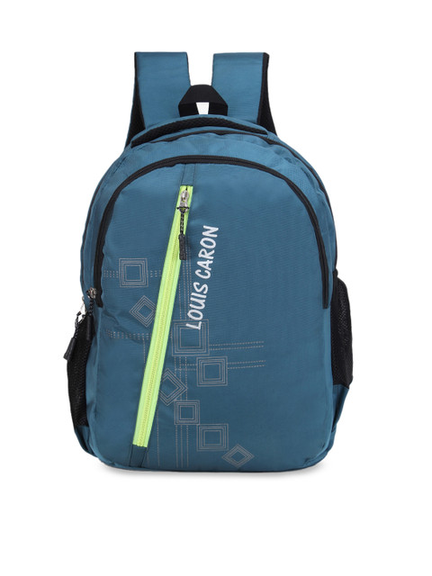 

LOUIS CARON Unisex Blue Graphic Backpack