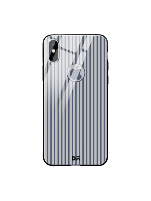 

DailyObjects Grey Stripes iPhone X Glass Case