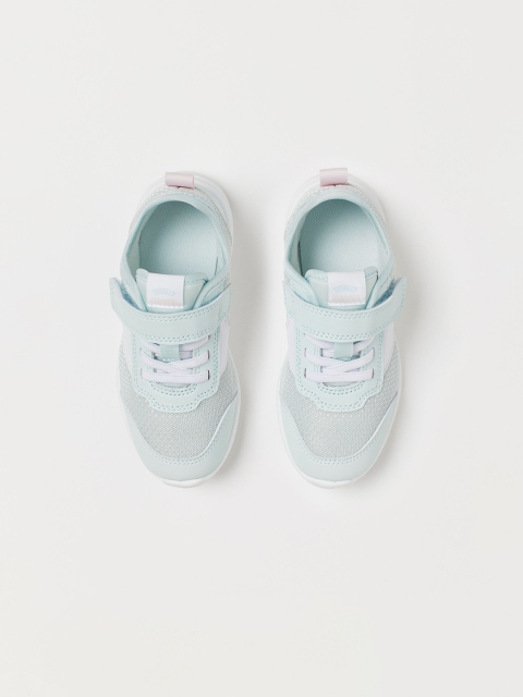 

H&M Girls Turquoise Blue Colourblocked Trainers