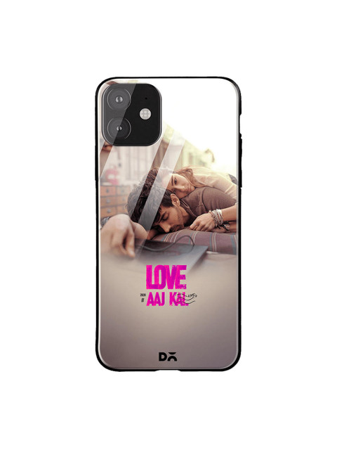 

DailyObjects Beige & Pink Love Aaj Kal iPhone 11 Glass Case