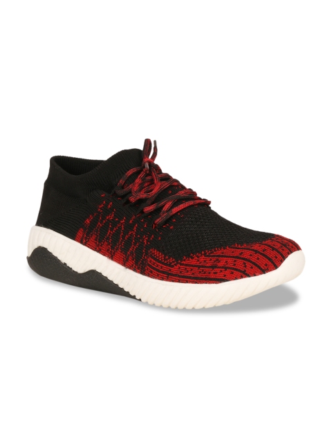 

Columbus Men Black Mesh Mid-Top Running Shoes
