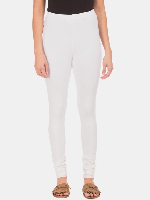 

Karigari Women White Solid Churidar