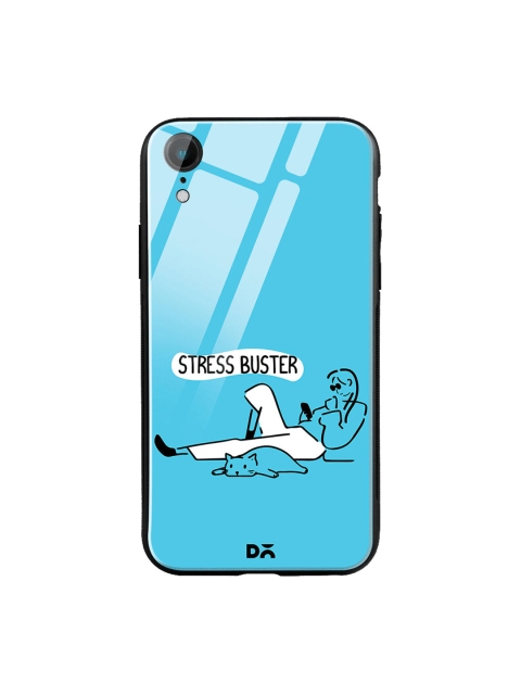 

DailyObjects Blue & White Stress Buster iPhone XR Glass Case