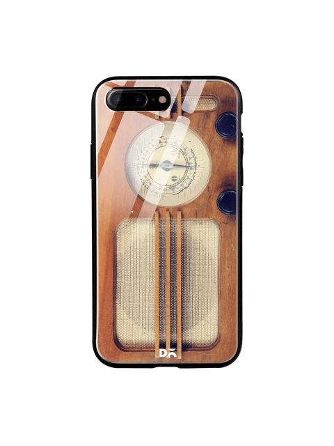 

DailyObjects Brown & Beige Wooden Radio iPhone 7 Plus Glass Case