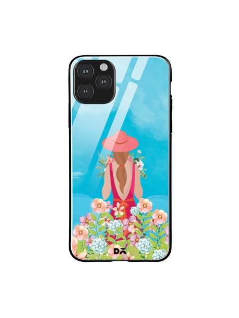 

DailyObjects Blue & Pink Flowerland iPhone 11 Pro Max Glass Case
