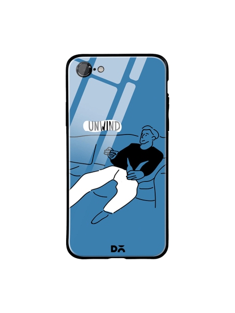 

DailyObjects Blue & White Unwinder iPhone 7 Glass Case