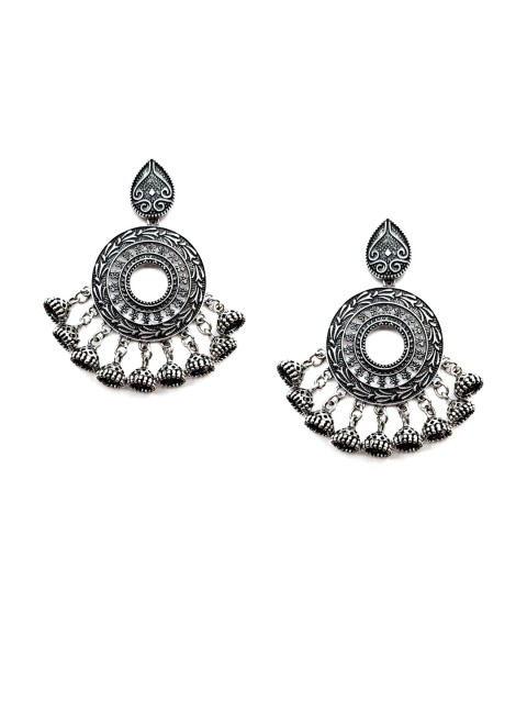 

Sia Art Jewellery Silver-Plated Oxidised Drop Earrings