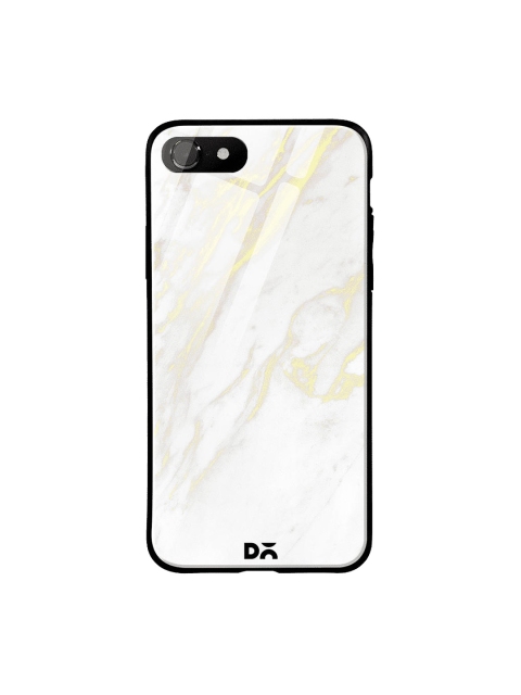 

DailyObjects White & Yellow Marble 2 iPhone 8 Glass Case