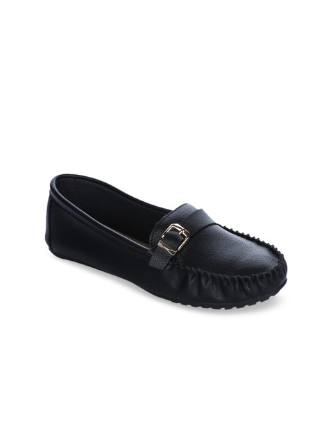 

Liberty Women Black Leather Penny Loafers