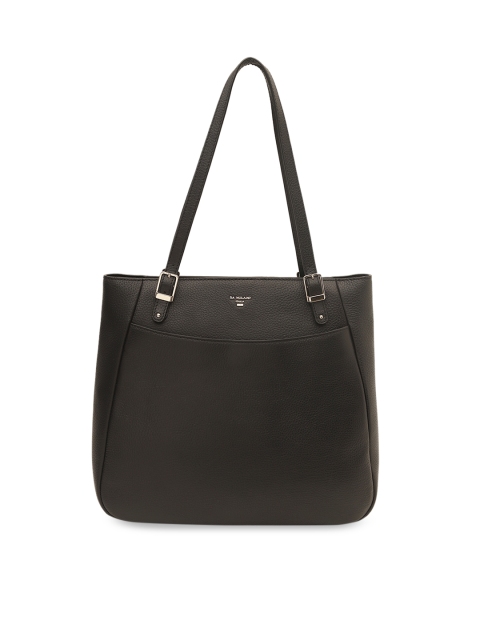 

Da Milano Black Solid Shoulder Leather Bag