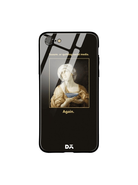

DailyObjects Black & Beige Social Media iPhone 7 Glass Cover