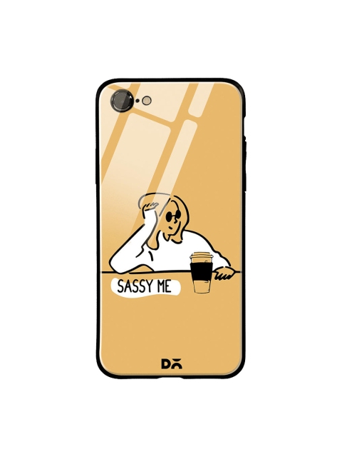 

DailyObjects Mustard Yellow & White Sassy Me iPhone 7 Glass Case